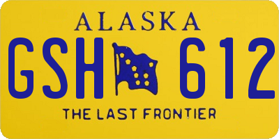 AK license plate GSH612