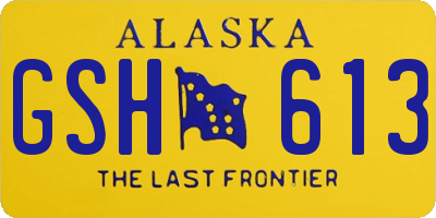 AK license plate GSH613