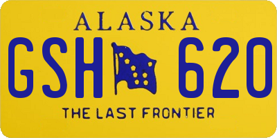 AK license plate GSH620