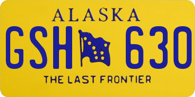 AK license plate GSH630