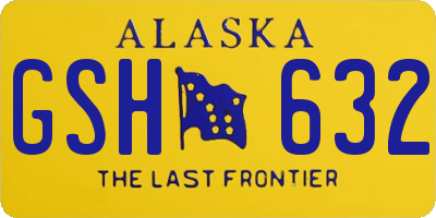 AK license plate GSH632