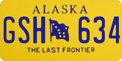 AK license plate GSH634