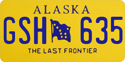 AK license plate GSH635