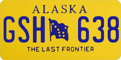AK license plate GSH638