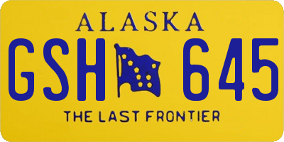 AK license plate GSH645