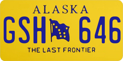 AK license plate GSH646