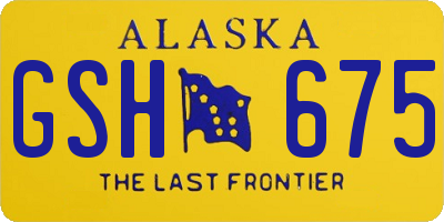 AK license plate GSH675