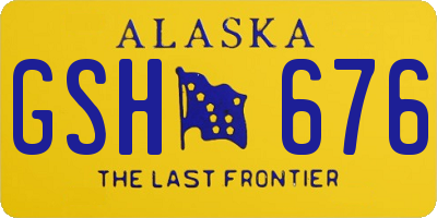 AK license plate GSH676