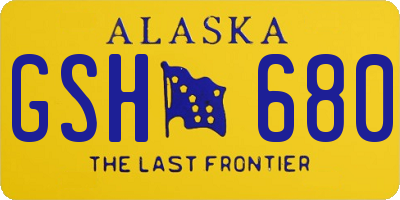 AK license plate GSH680