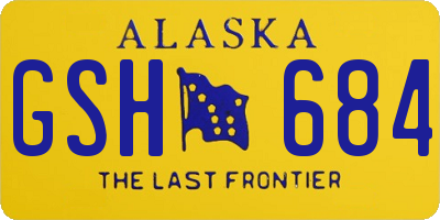 AK license plate GSH684