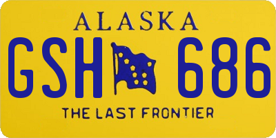 AK license plate GSH686