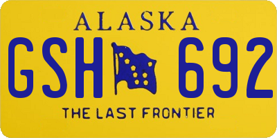 AK license plate GSH692