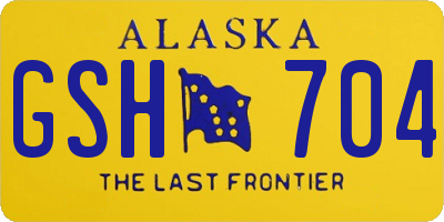 AK license plate GSH704