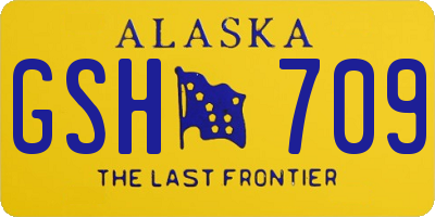 AK license plate GSH709