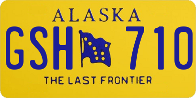 AK license plate GSH710