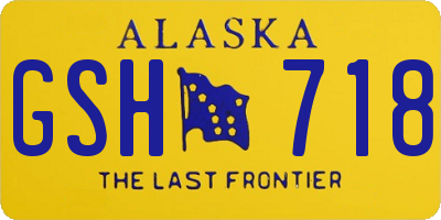 AK license plate GSH718