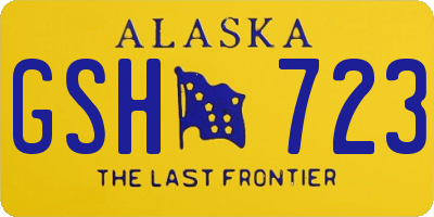 AK license plate GSH723