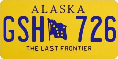 AK license plate GSH726