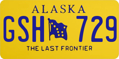 AK license plate GSH729
