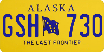 AK license plate GSH730