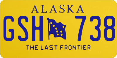 AK license plate GSH738