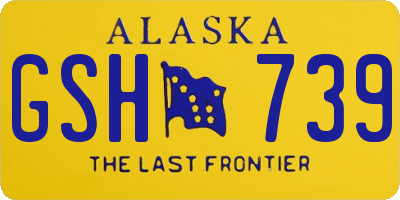 AK license plate GSH739