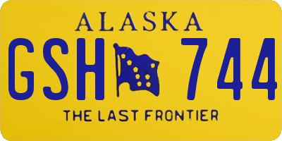 AK license plate GSH744