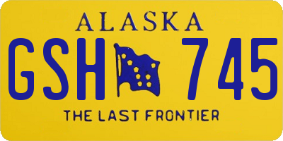 AK license plate GSH745