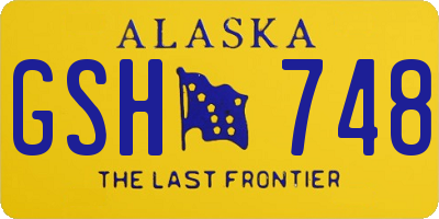 AK license plate GSH748