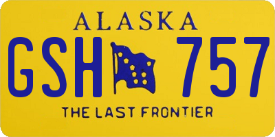 AK license plate GSH757