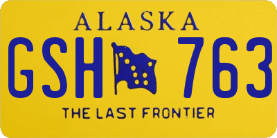 AK license plate GSH763