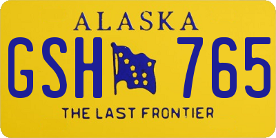 AK license plate GSH765