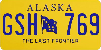 AK license plate GSH769