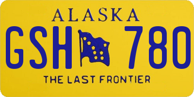AK license plate GSH780