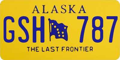 AK license plate GSH787