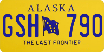 AK license plate GSH790