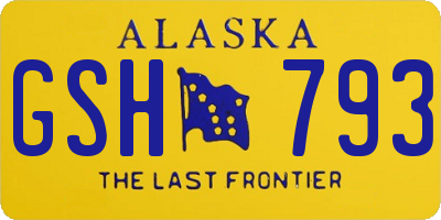 AK license plate GSH793
