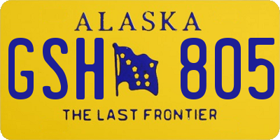 AK license plate GSH805