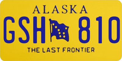 AK license plate GSH810