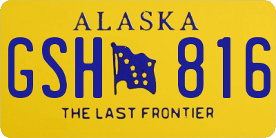 AK license plate GSH816