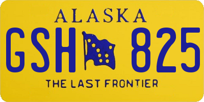 AK license plate GSH825