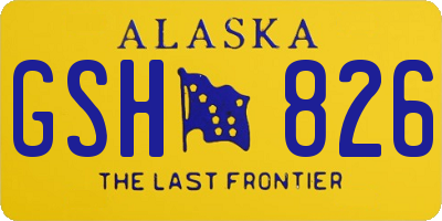 AK license plate GSH826