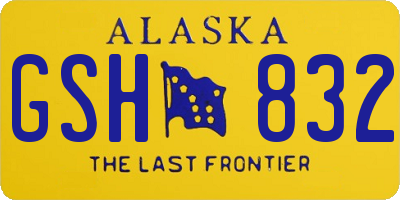 AK license plate GSH832