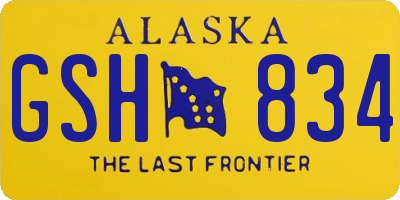 AK license plate GSH834
