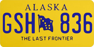 AK license plate GSH836
