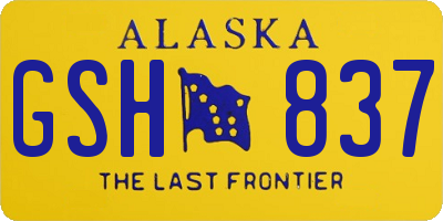 AK license plate GSH837