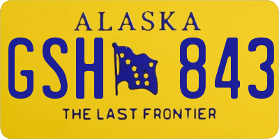 AK license plate GSH843