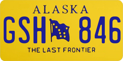 AK license plate GSH846