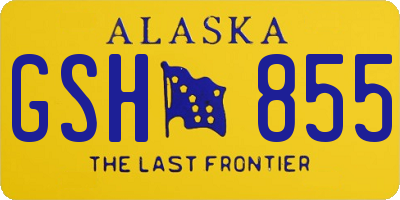 AK license plate GSH855