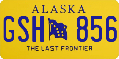 AK license plate GSH856